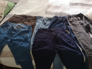 5 Pantalones varios colores talla 36