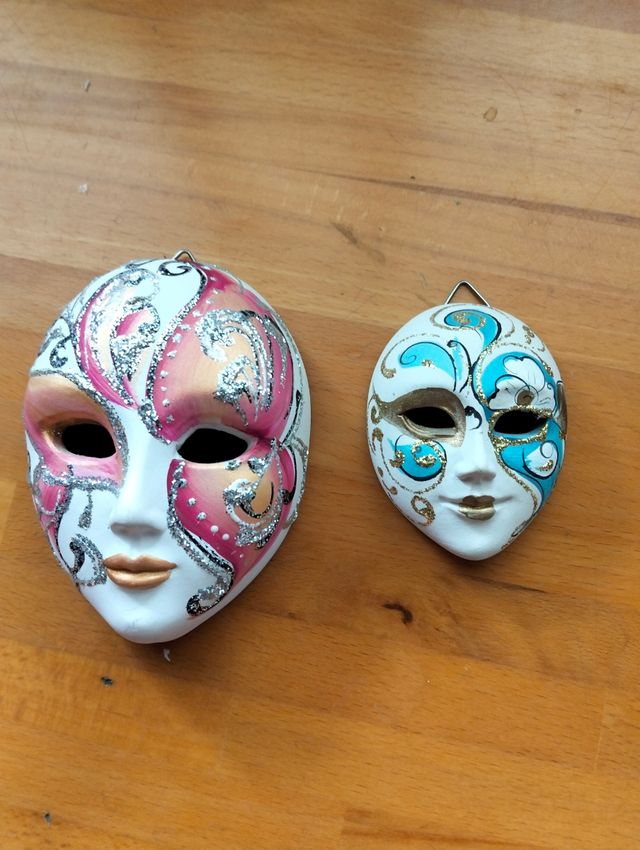 2 Máscaras Venecianas Cerámica
