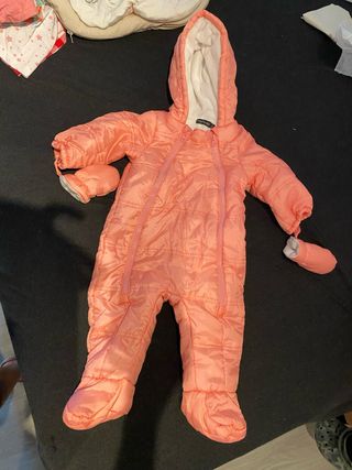 Traje Invierno Bebé Rosa talla 74 cm 