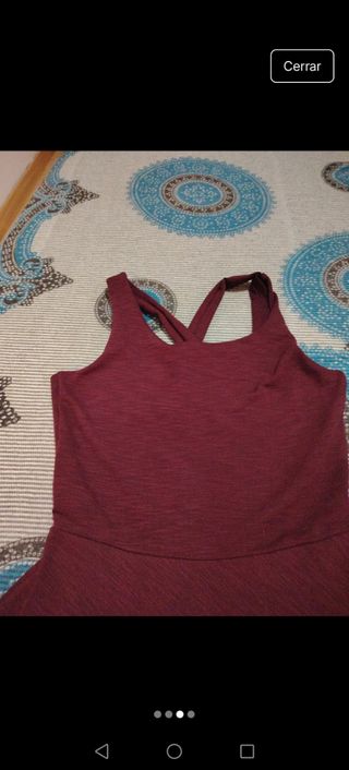 Vestido burdeos  Mango