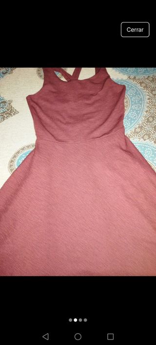 Vestido burdeos  Mango