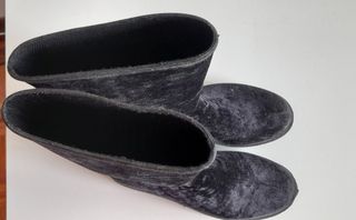 Botas agua terciopelo negras - 37