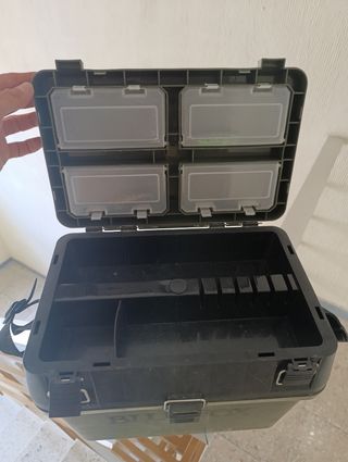 Caja porta-cañas pesca/batería