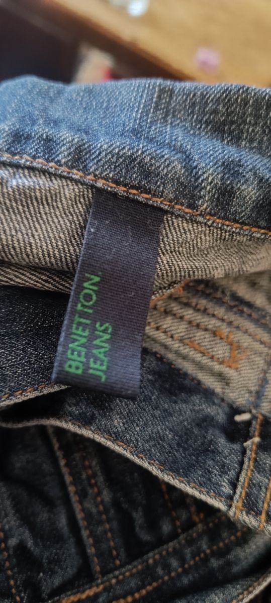 Cazadora vaquera Benetton bebé 18-24 niño niña