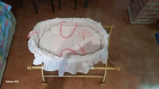 Capazo bebé rosa - Cuna moisés