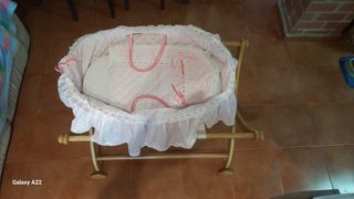 Capazo bebé rosa - Cuna moisés