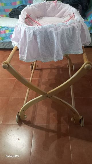 Capazo bebé rosa - Cuna moisés