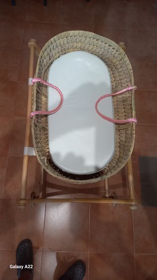 Capazo bebé rosa - Cuna moisés