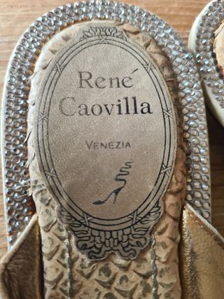 Sandalias René Caovilla doradas