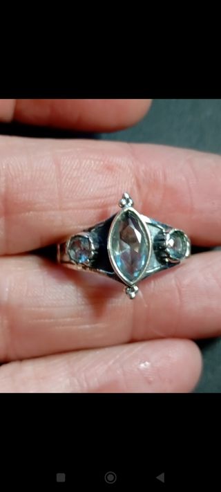 Anillo plata ley - topacio 