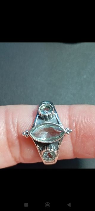 Anillo plata ley - topacio 