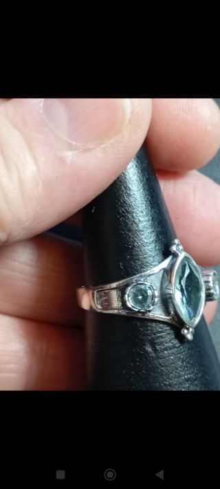 Anillo plata ley - topacio 