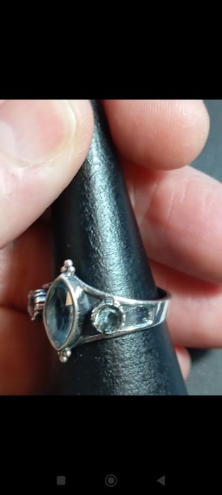 Anillo plata ley - topacio 