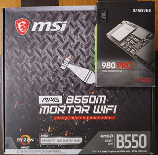 MSI B550M Mortar WiFi + SSD 980 PRO