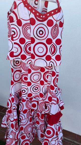 Ropa flamenca - Rojo y blanco