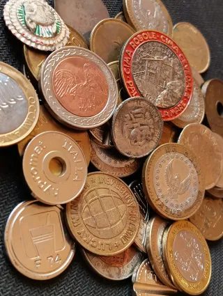 Lote fichas antiguas variadas