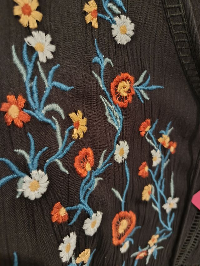 Vestido Even&Odd negro XL bordado