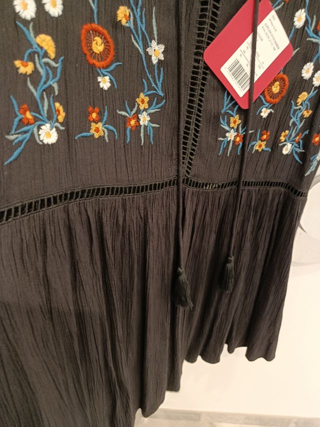 Vestido Even&Odd negro XL bordado