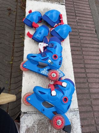 Patines Oxelo niño + protecciones