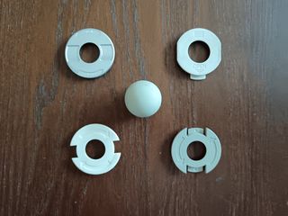 Lote 5 piezas ratón: bola + tapas