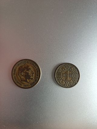 2,5 pesetas y  1 peseta 