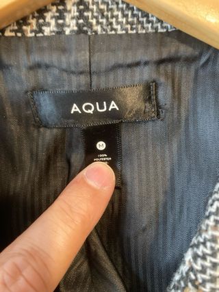 Chaqueta cuadros Aqua blanco-negro