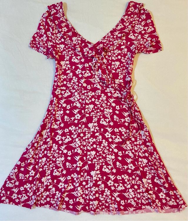 VESTIDO FLORAL ROSA MUJER 