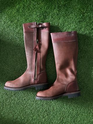 Botas altas marrones piel