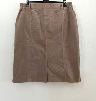 Gonna in pelle color pesca beige taglia 58