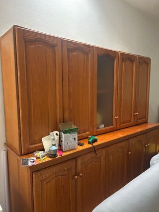 Mueble salón madera marrón