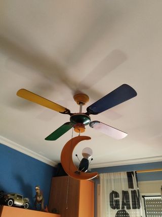 Ventilador techo infantil multicolor