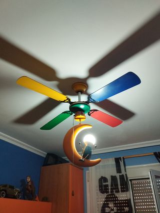 Ventilador techo infantil multicolor