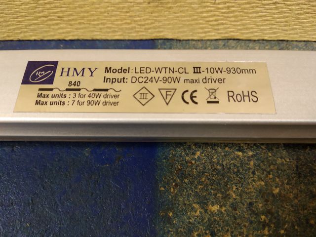 Regleta LED 10W / Alimentador, accesorios