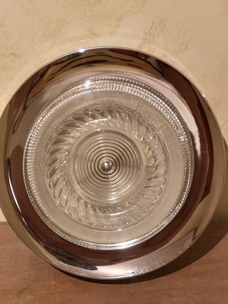 Lámpara techo vintage metal y cristal
