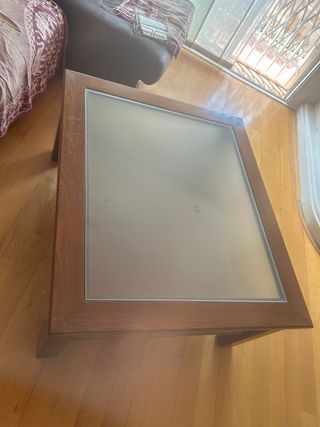 Mesa centro madera - cristal
