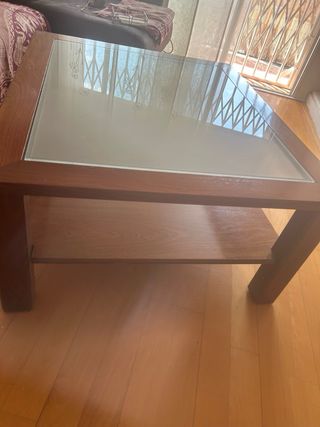 Mesa centro madera - cristal