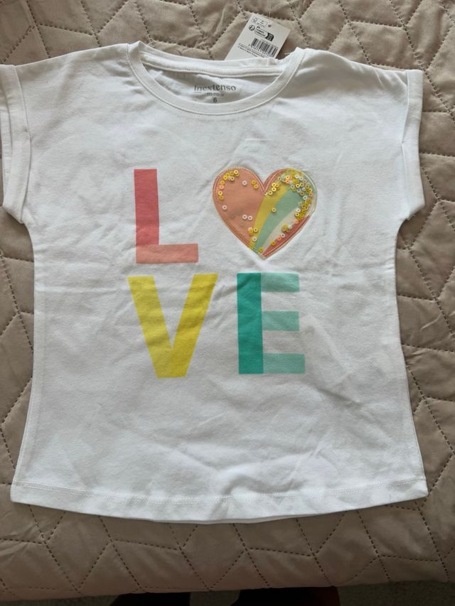 Camiseta niña LOVE, talla 6