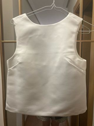 Top blanco HM - sin mangas