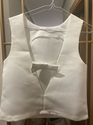 Top blanco HM - sin mangas