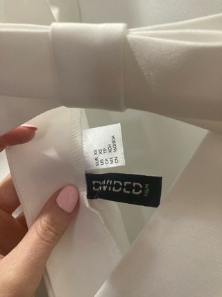 Top blanco HM - sin mangas