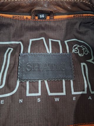Chaqueta cuero marrón
