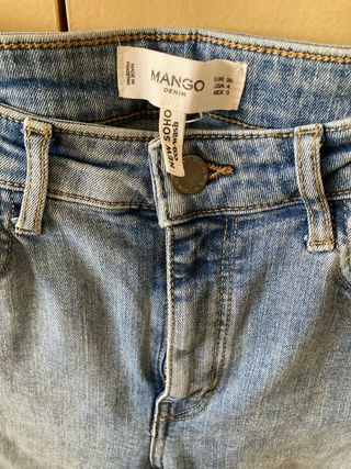 Vaqueros Mango pitillo color azul - Talla S (36)