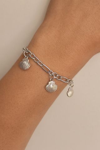 Pulsera conchas plata