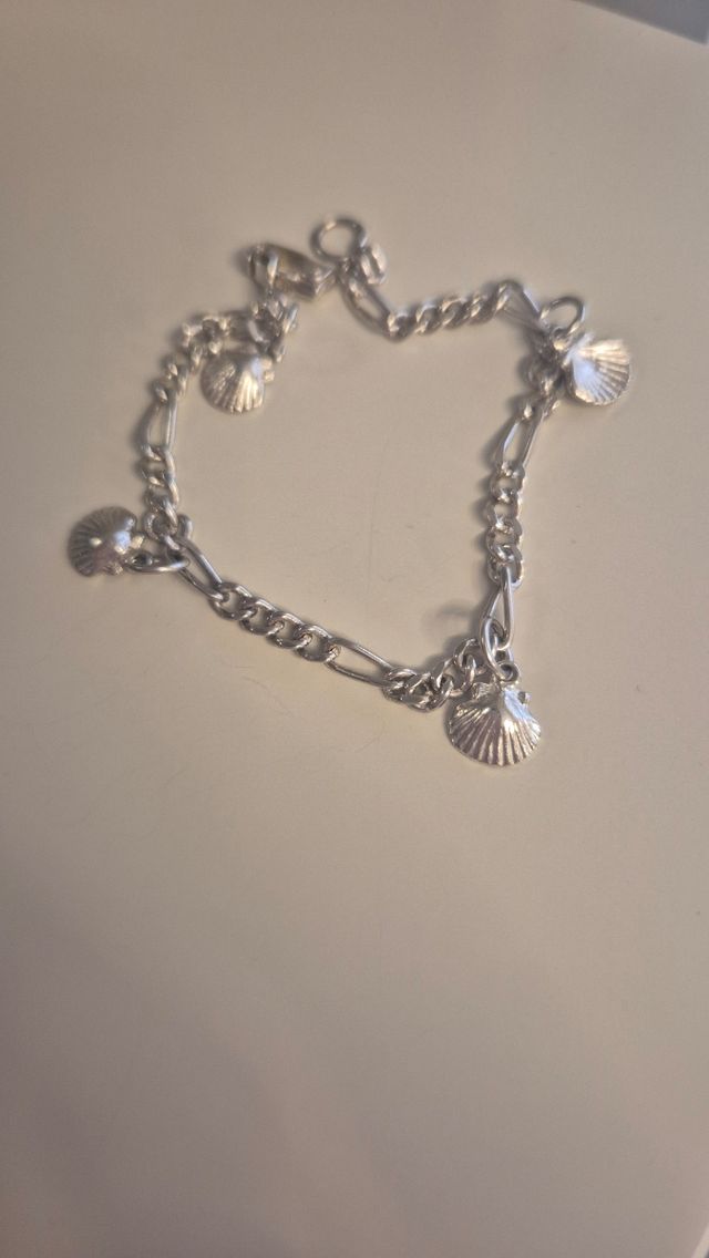 Pulsera conchas plata