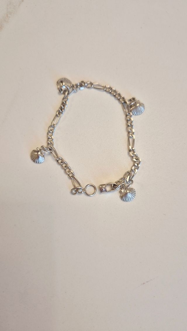 Pulsera conchas plata