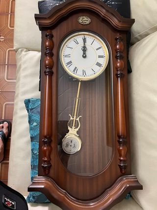 Reloj Pared Madera - Dorado