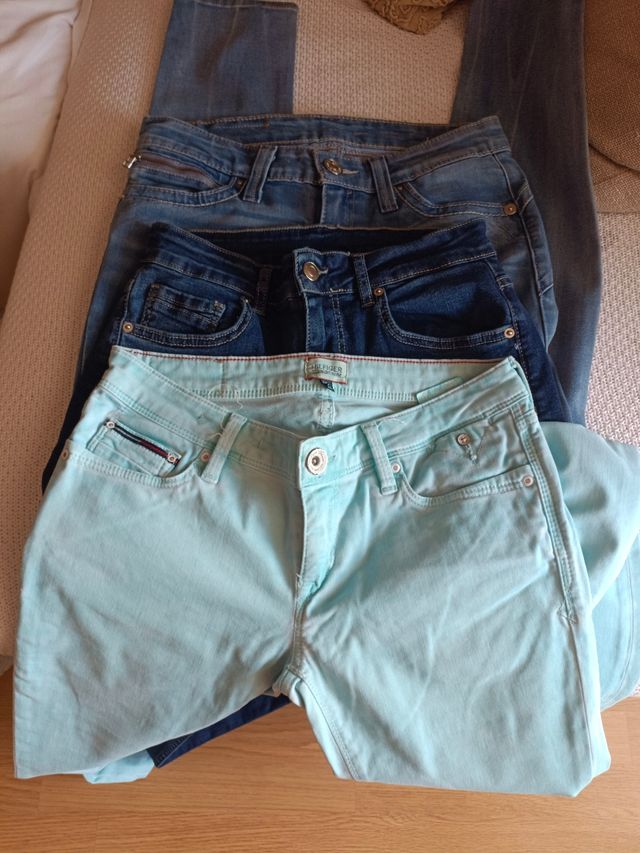 Lote de vaqueros  Levis,Hilfiger 85 y otros.
