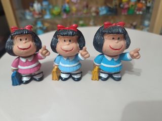 12 figuras mafalda goma pvc comics spain años 80