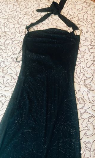Vestido negro fiesta brillo