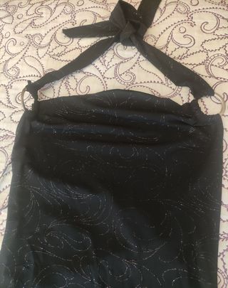 Vestido negro fiesta brillo
